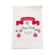 Personalised Christmas Tea Towel - Our Family
